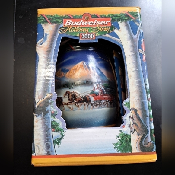 Vintage Budweiser Holiday Stein 2000 Holiday In The Mountains - Picture 1 of 8